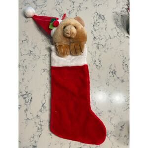 Vintage RUSS 3-D Teddy Bear Christmas Stocking